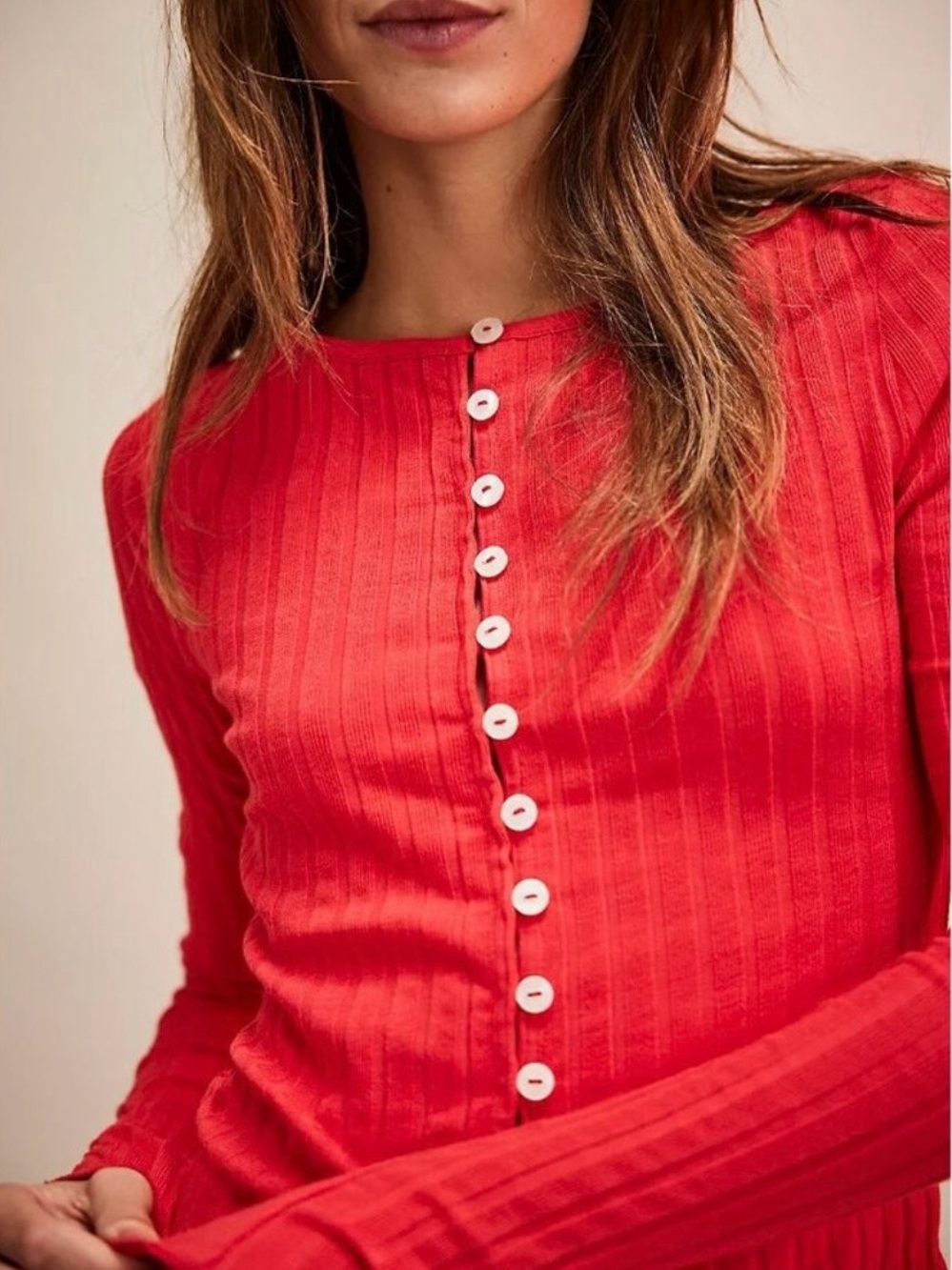 FREE PEOPLE Tilly Long Sleeve /
High Risk Red